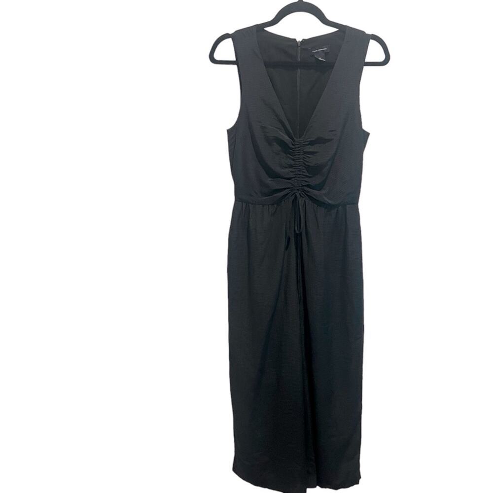 Club Monaco Ruched Wide Leg Jumpsuit Plaid Pattern Size 2